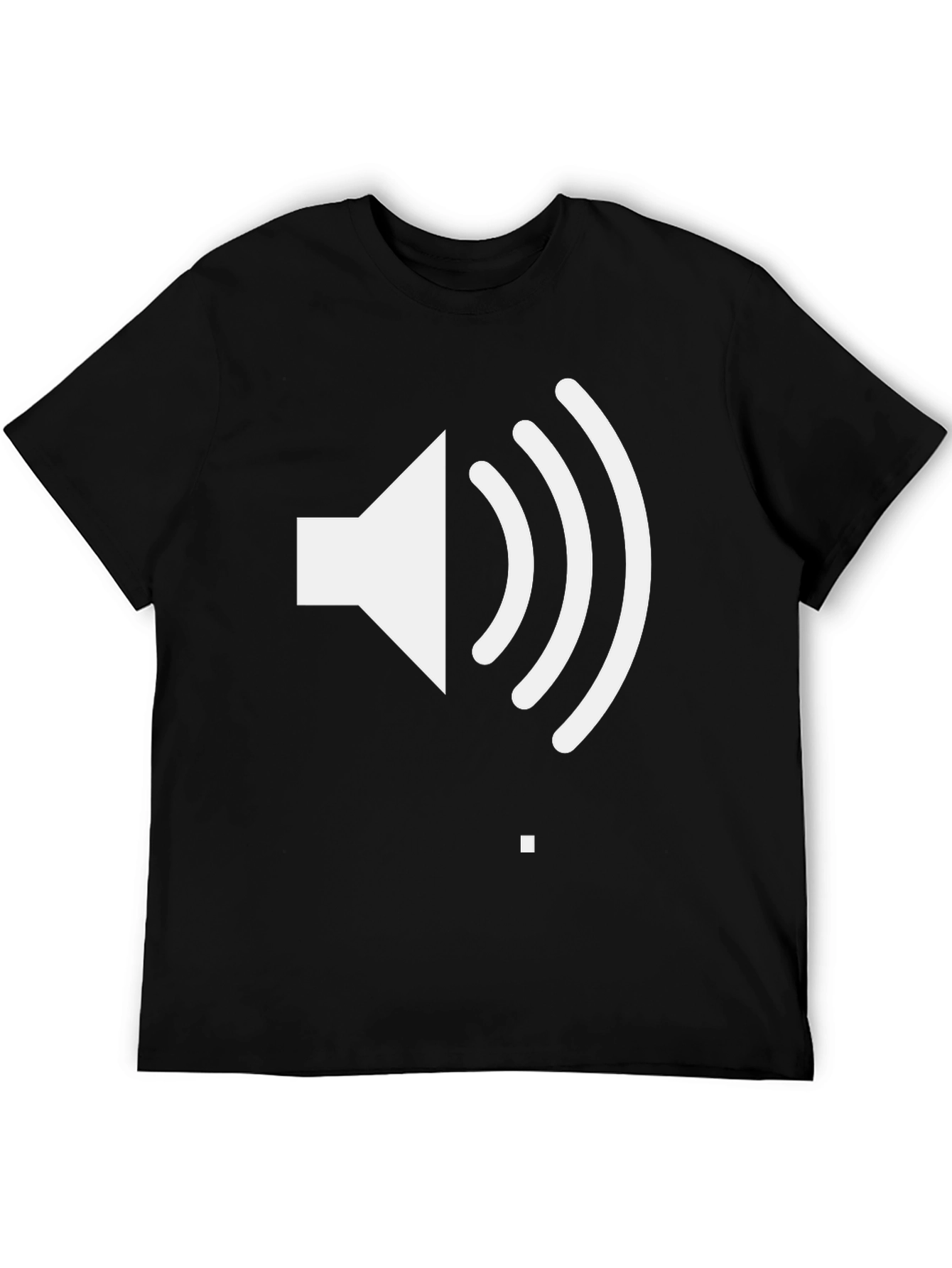 Sound Wave Graphic Tee - Black Casual T-Shirt