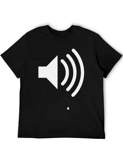 Sound Wave Graphic Tee - Black Casual T-Shirt