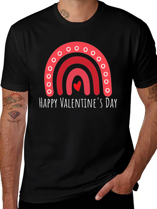 Happy Valentines Day Rainbow Graphic Tee