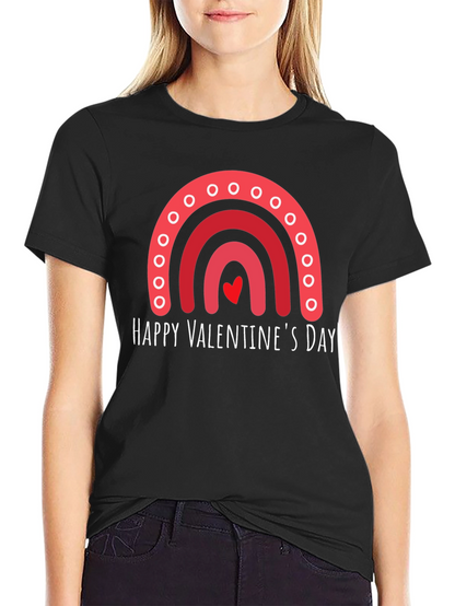Happy Valentines Day Rainbow Graphic Tee