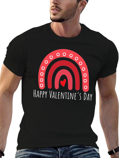 Happy Valentines Day Rainbow Graphic Tee