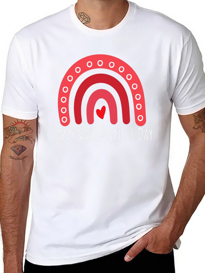 Happy Valentines Day Rainbow Graphic Tee