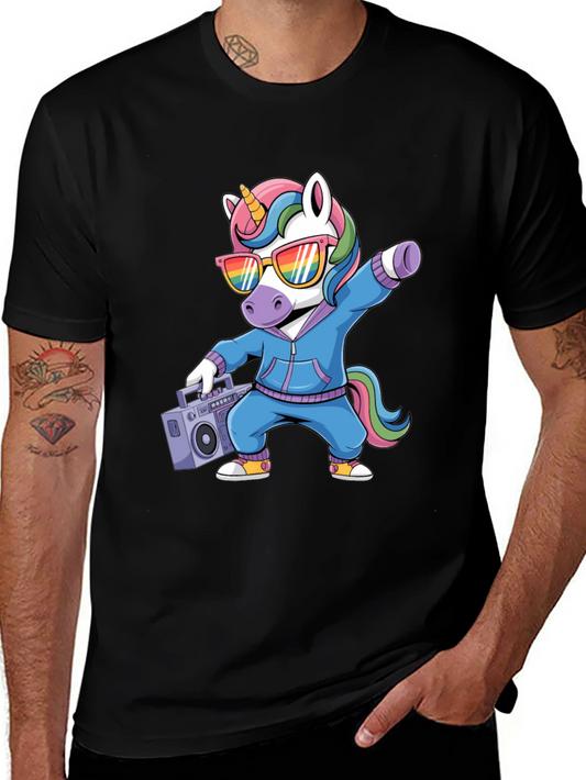 Unicorn Boombox T-Shirt - Fun Graphic Tee
