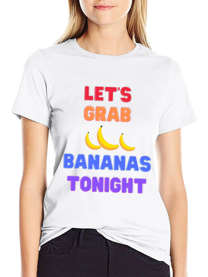 Funny Lets Grab Bananas Black T-Shirt