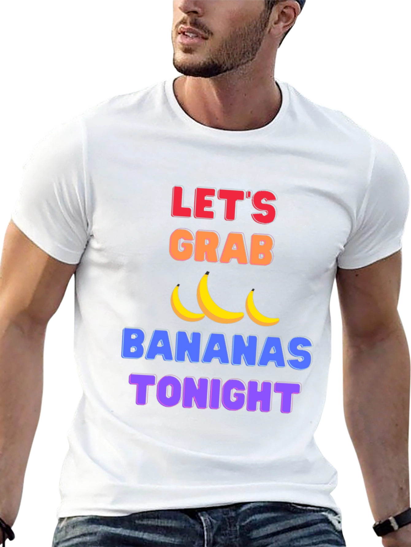 Funny Lets Grab Bananas Black T-Shirt