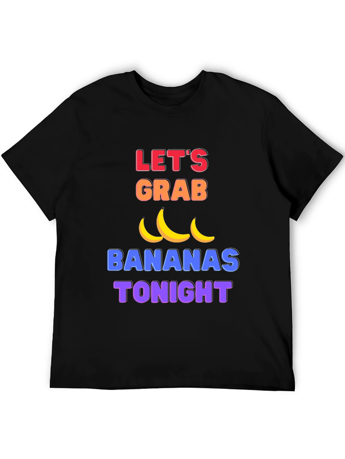 Funny Lets Grab Bananas Black T-Shirt