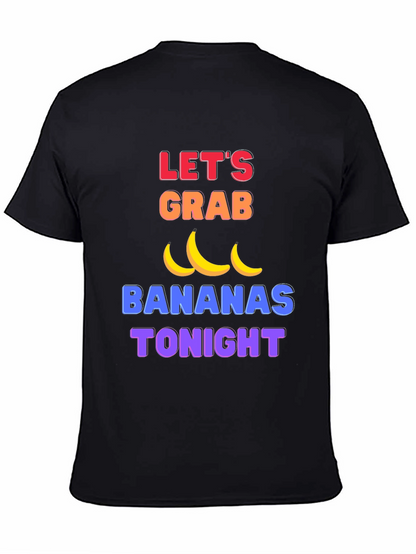 Funny Lets Grab Bananas Black T-Shirt