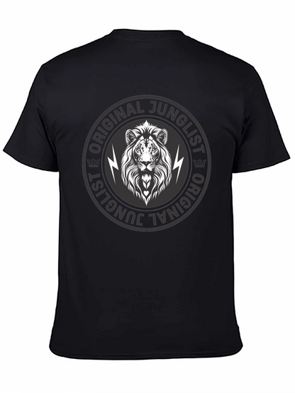 Original Junglist Lion Graphic Black T-Shirt