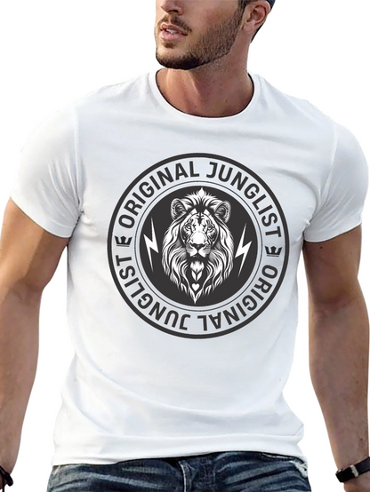 Original Junglist Lion Graphic Black T-Shirt