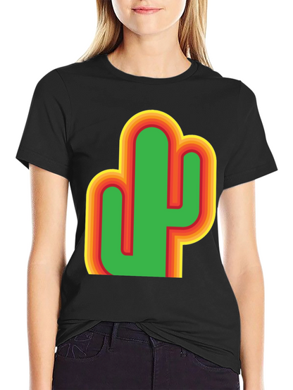 Retro Cactus Graphic T-Shirt