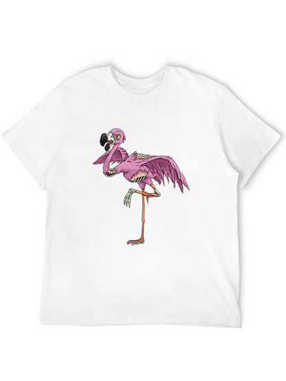 Zombie Flamingo Black Graphic T-Shirt
