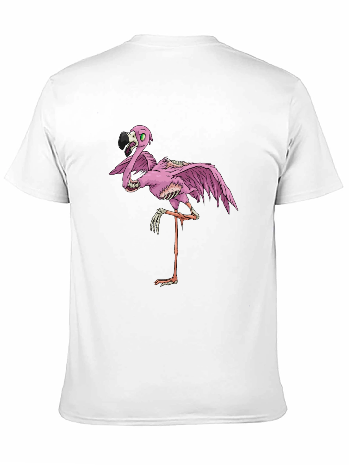 Zombie Flamingo Black Graphic T-Shirt