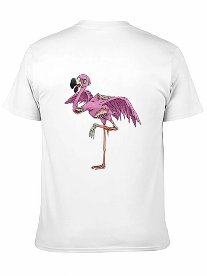 Zombie Flamingo Black Graphic T-Shirt