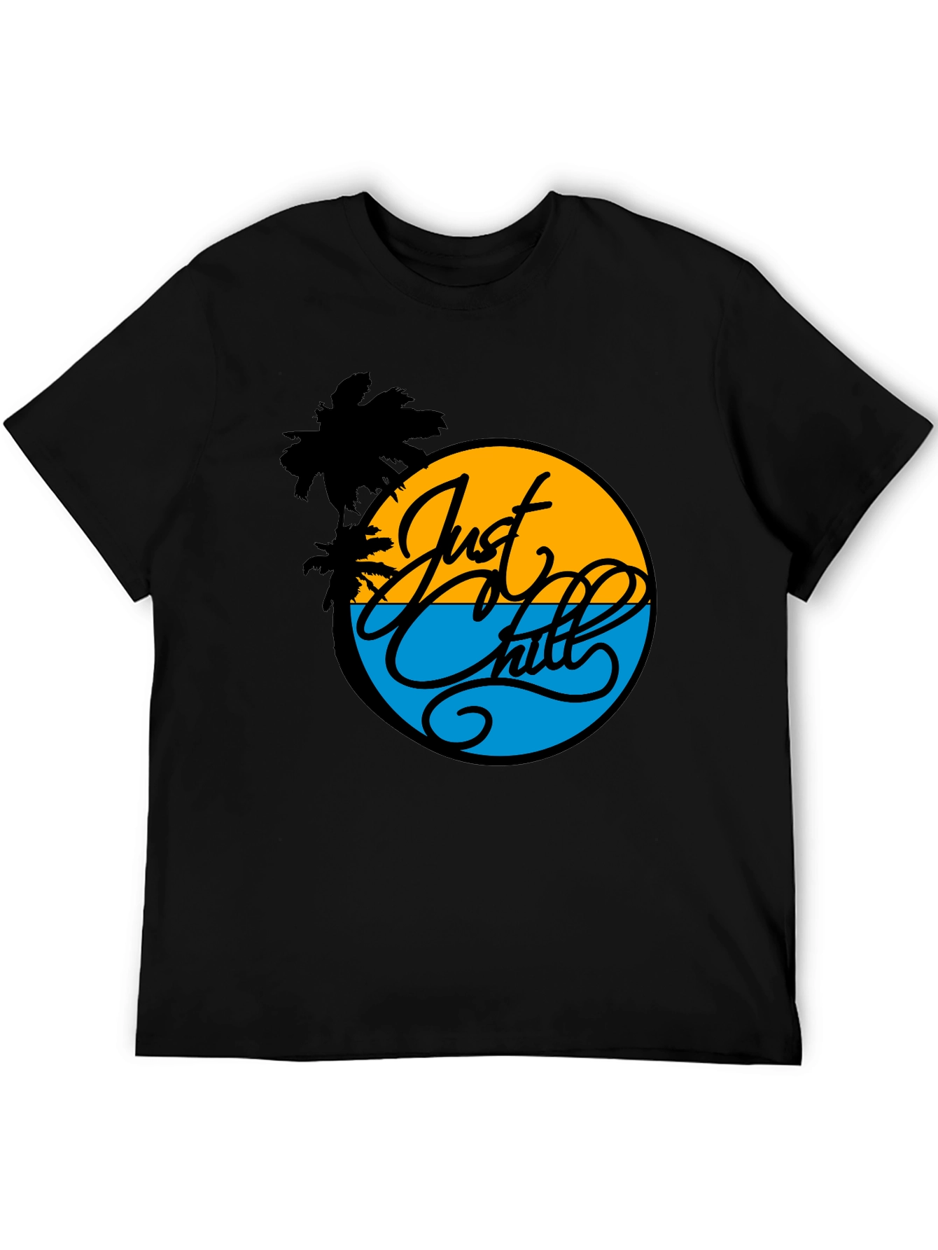 Just Chill Graphic Tee - Tropical Palm T-Shirt