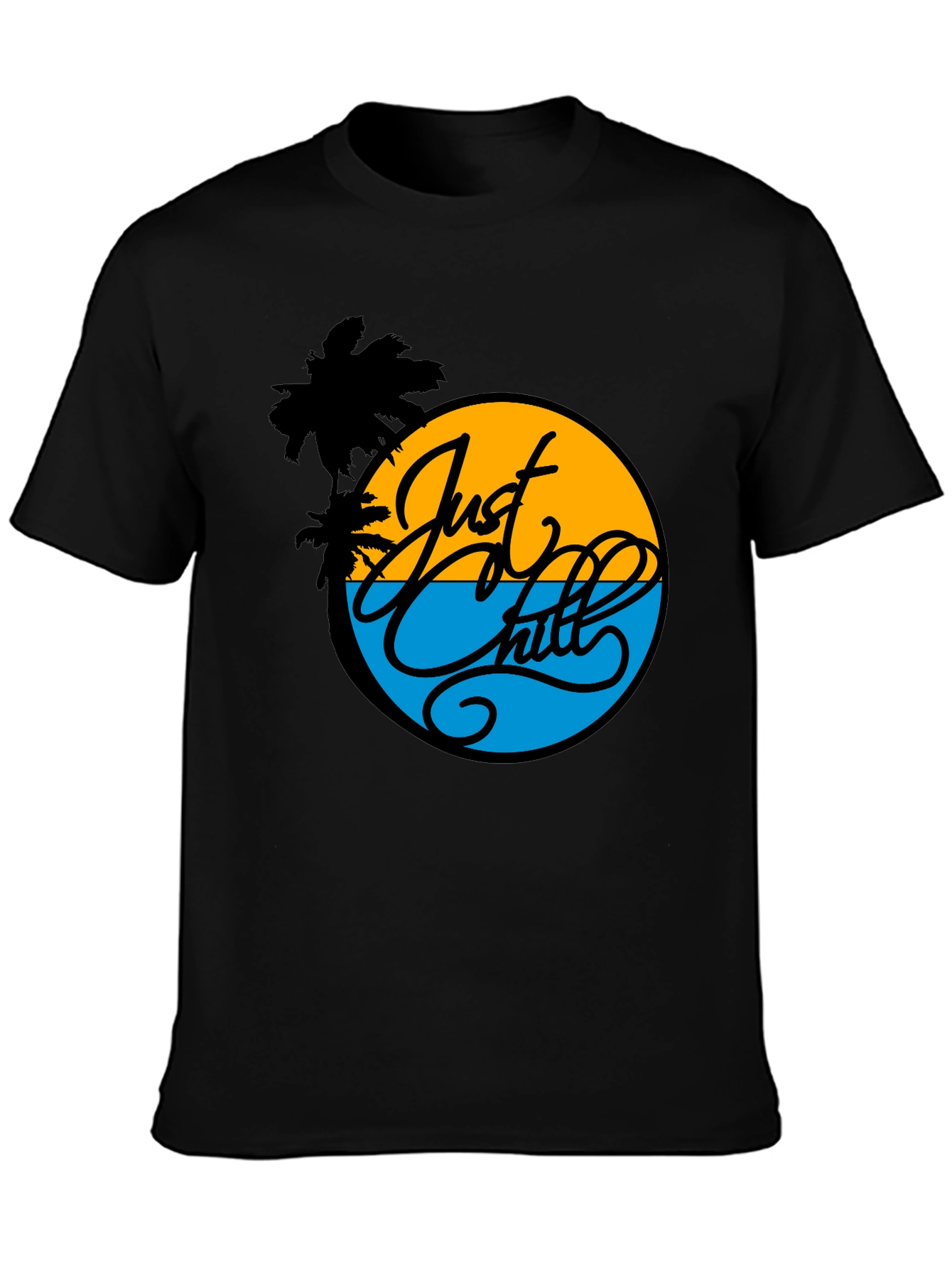 Just Chill Graphic Tee - Tropical Palm T-Shirt