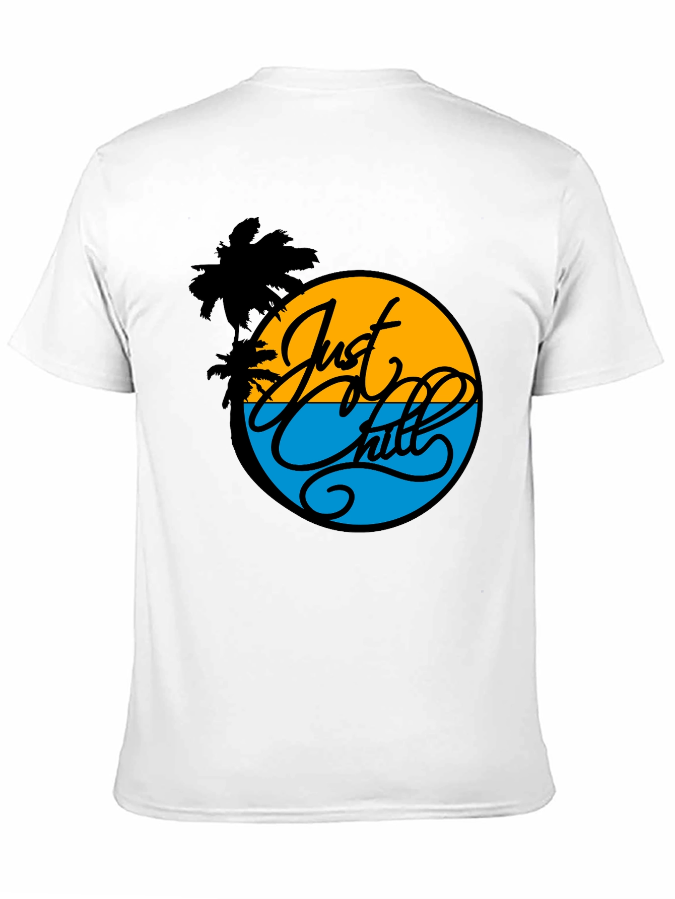 Just Chill Graphic Tee - Tropical Palm T-Shirt