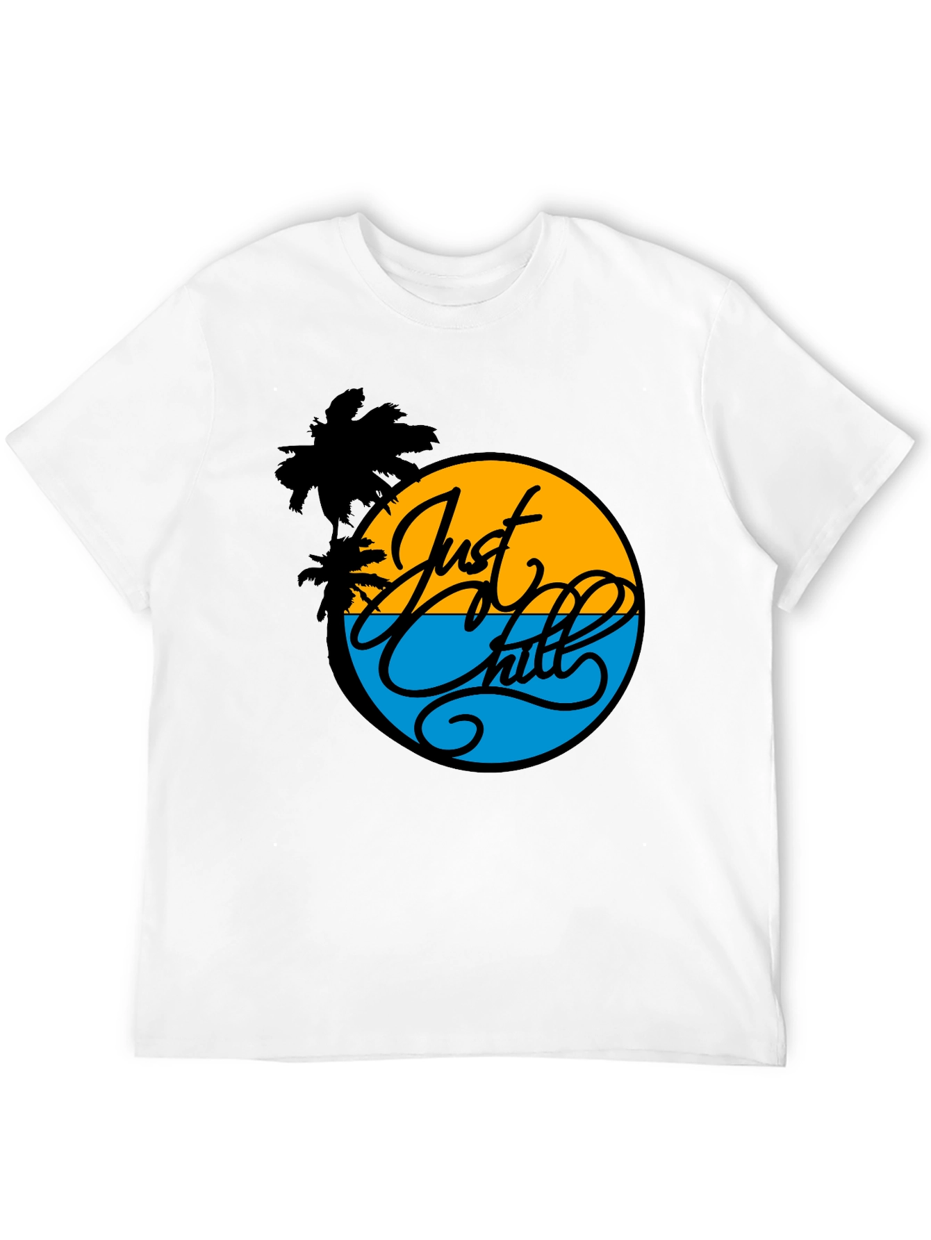 Just Chill Graphic Tee - Tropical Palm T-Shirt