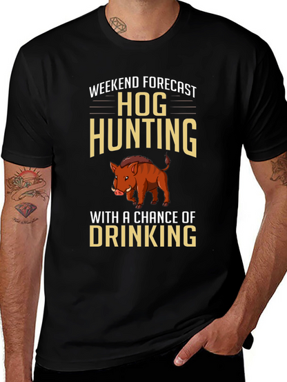 Hog Hunting Forecast Graphic T-Shirt