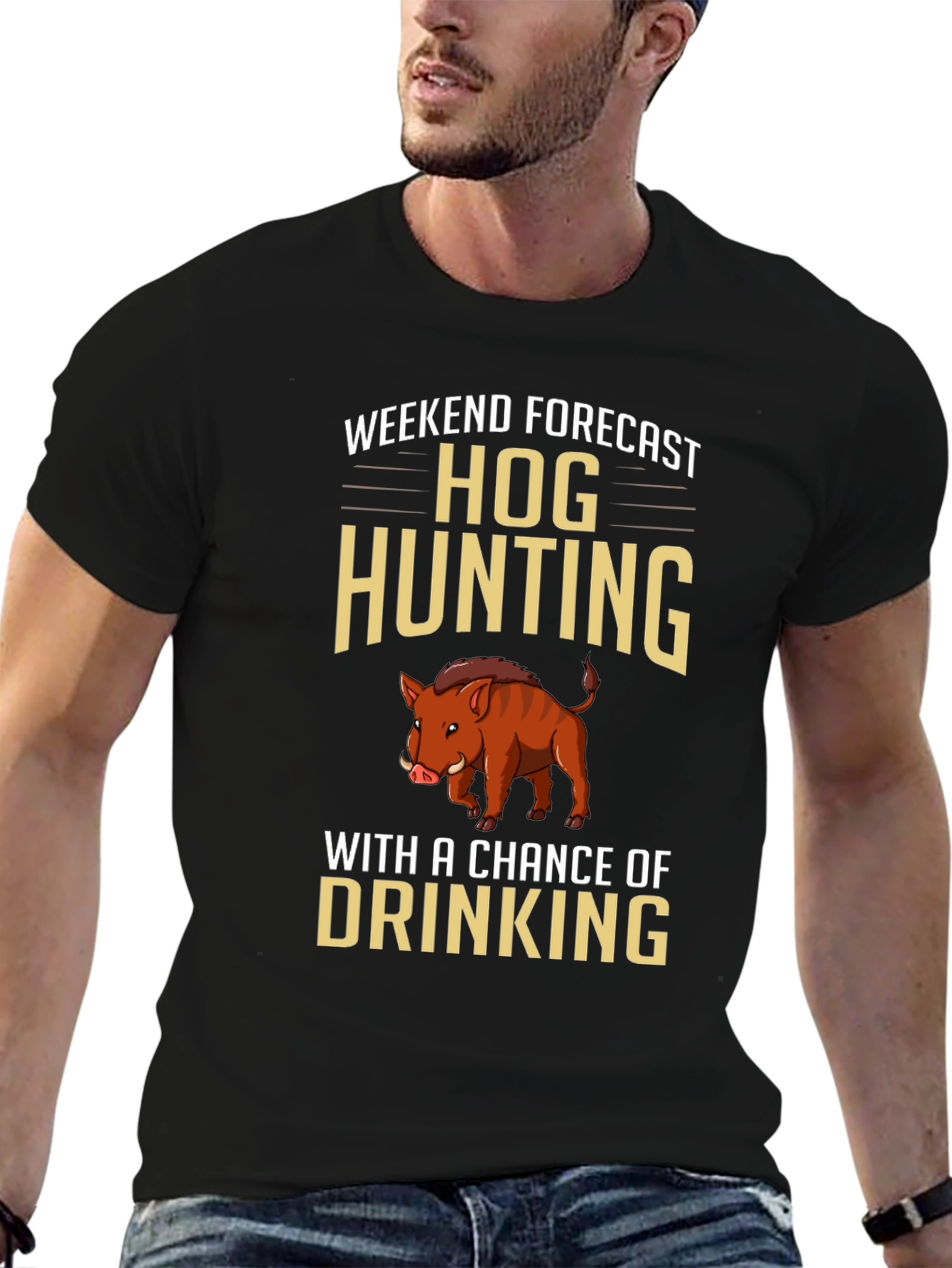 Hog Hunting Forecast Graphic T-Shirt