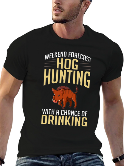 Hog Hunting Forecast Graphic T-Shirt
