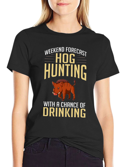 Hog Hunting Forecast Graphic T-Shirt