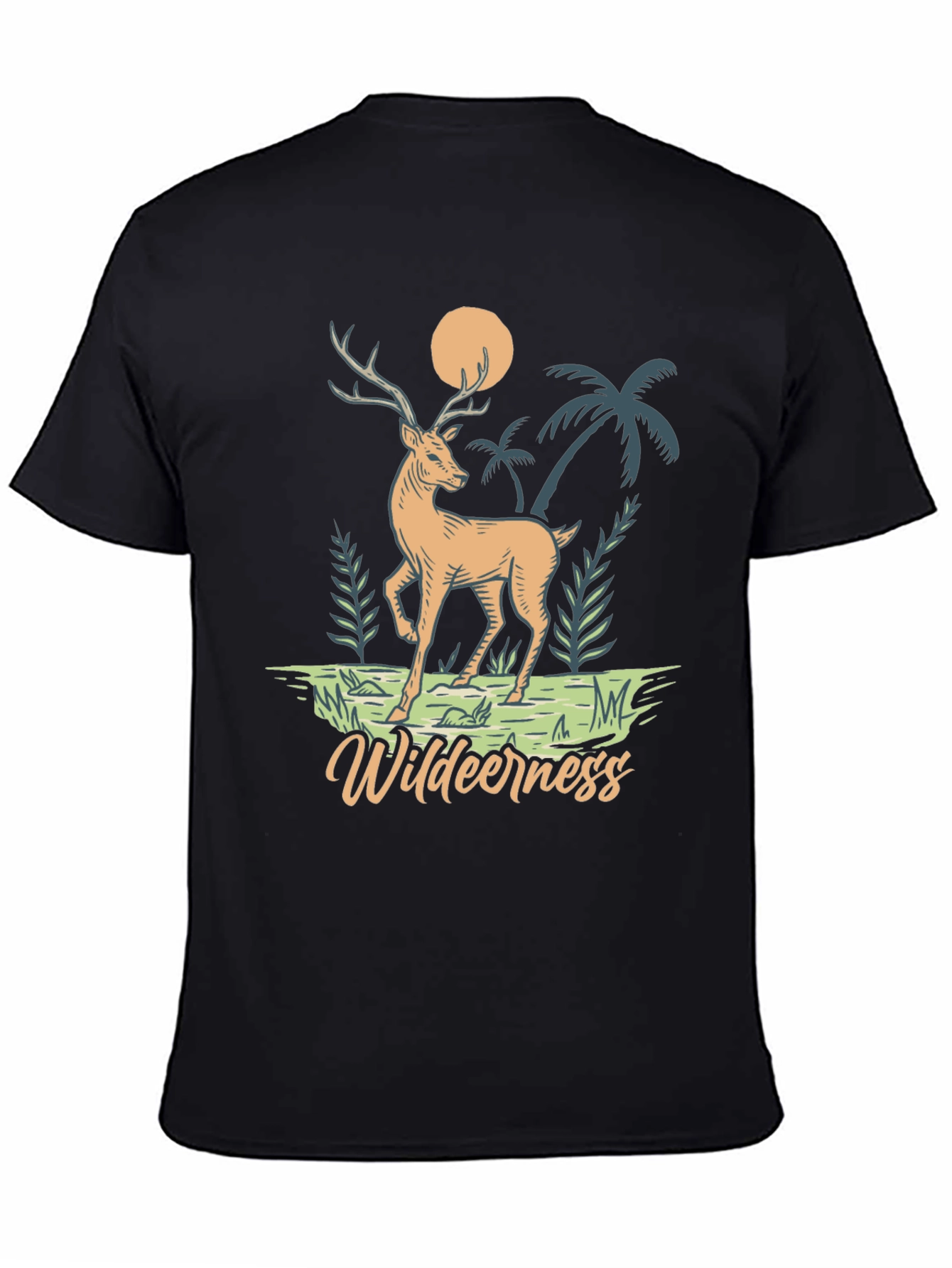 Wilderness Deer Graphic T-Shirt - Nature Inspired Design
