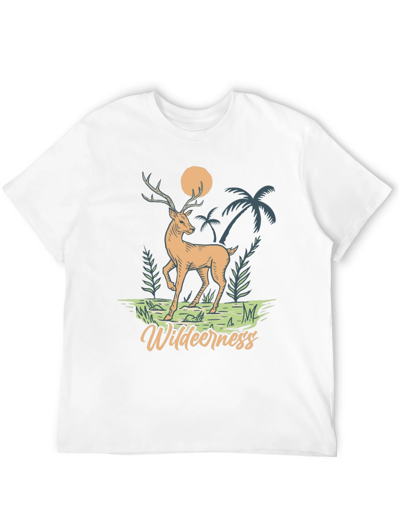 Wilderness Deer Graphic T-Shirt - Nature Inspired Design