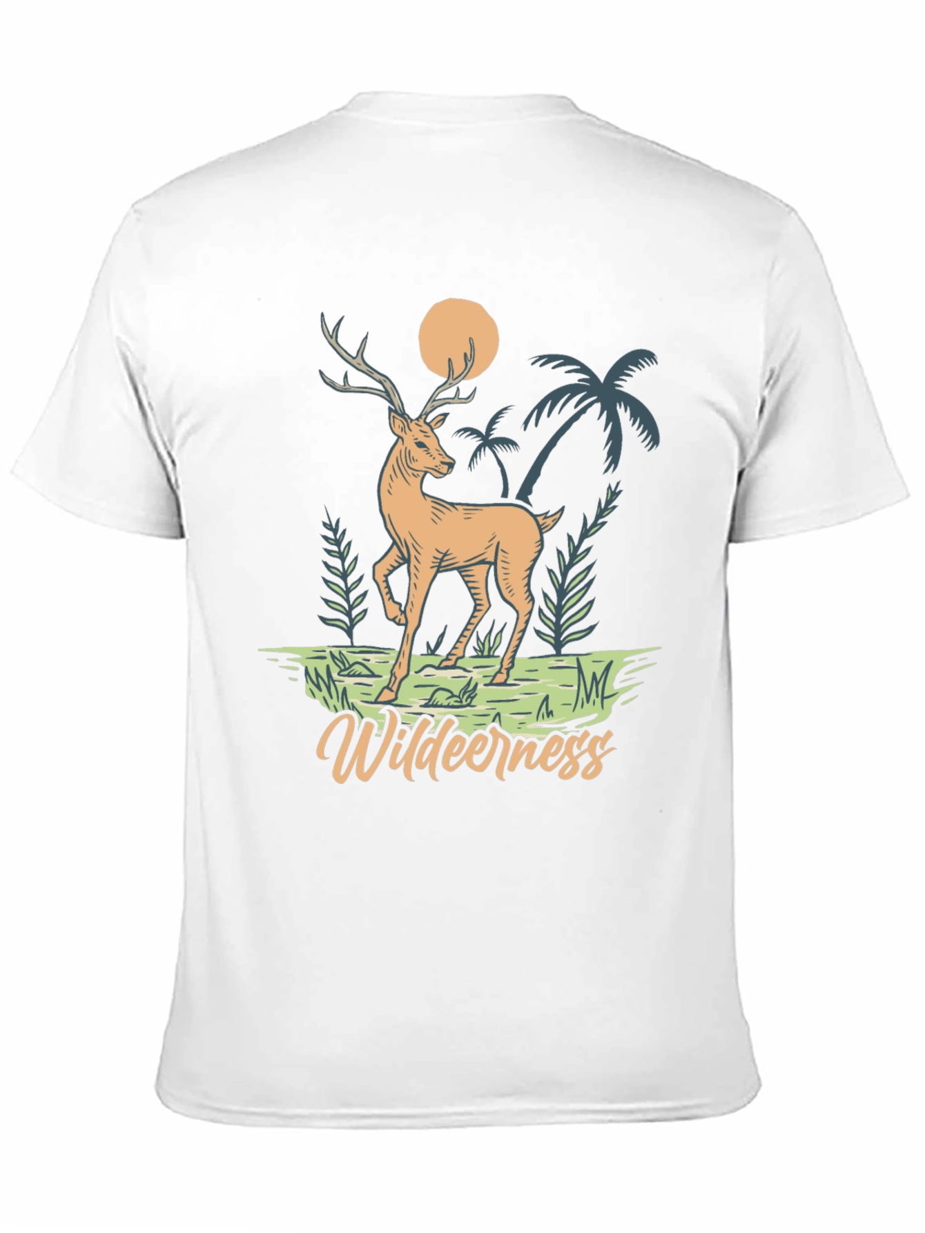 Wilderness Deer Graphic T-Shirt - Nature Inspired Design