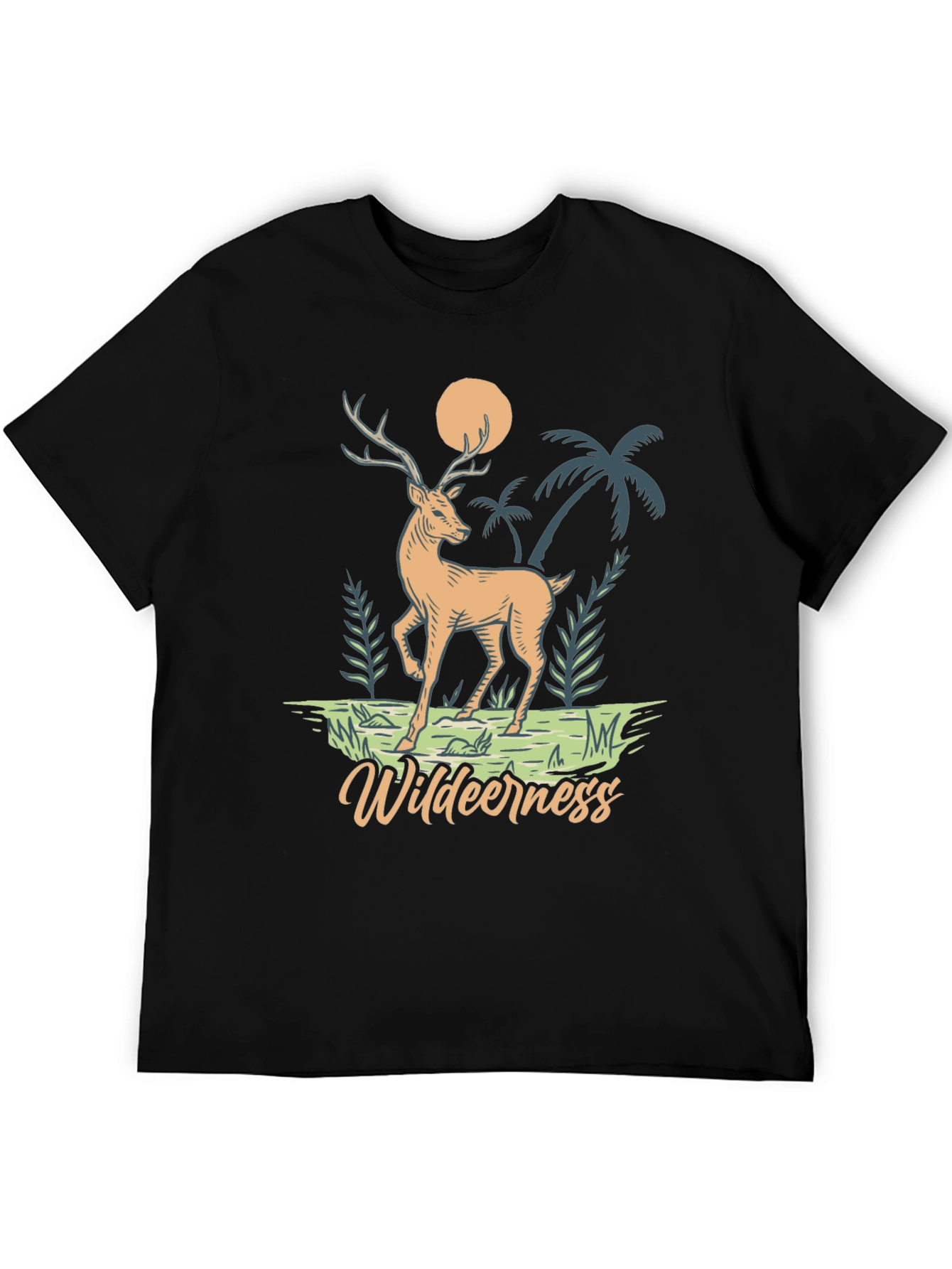 Wilderness Deer Graphic T-Shirt - Nature Inspired Design