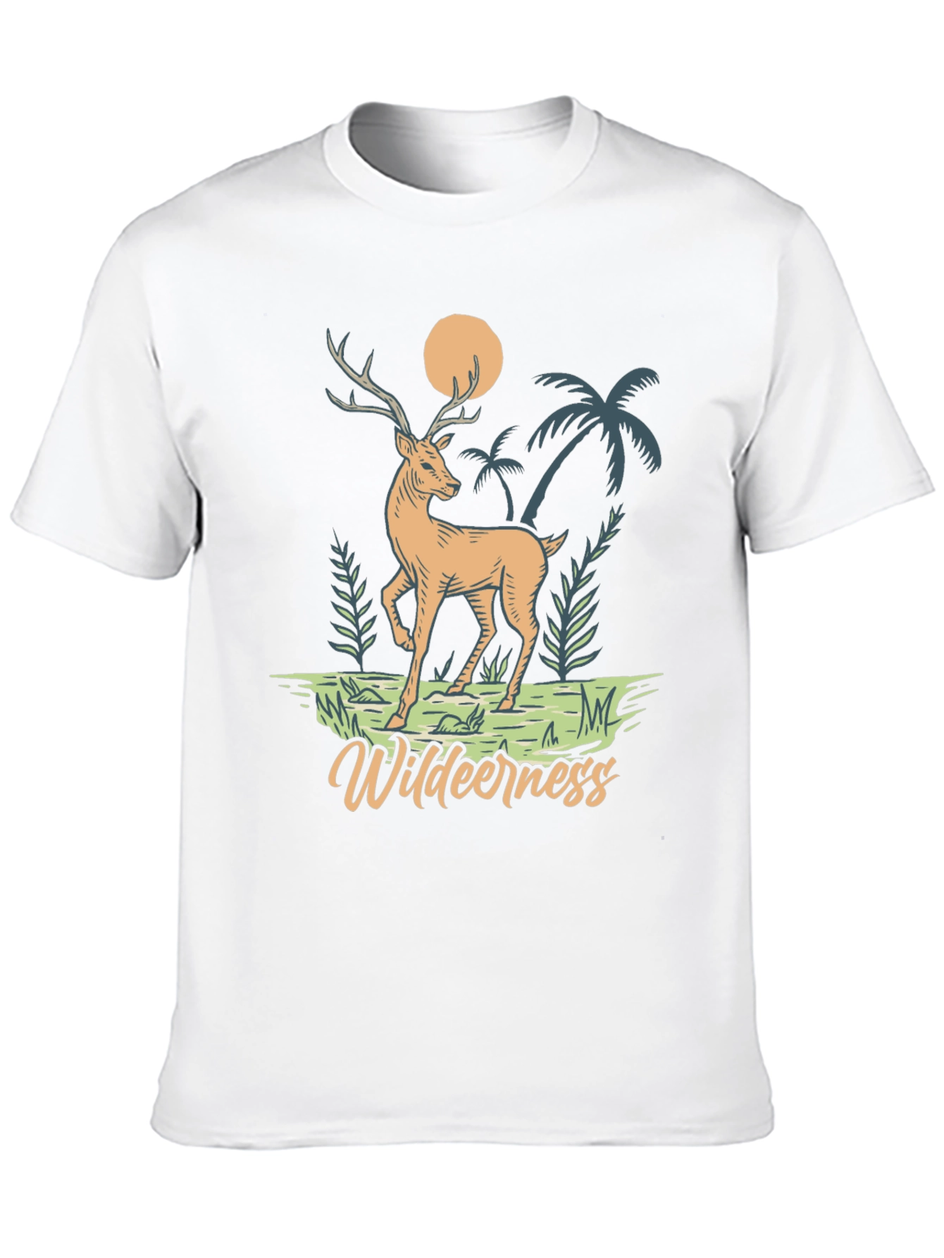 Wilderness Deer Graphic T-Shirt - Nature Inspired Design