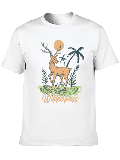 Wilderness Deer Graphic T-Shirt - Nature Inspired Design