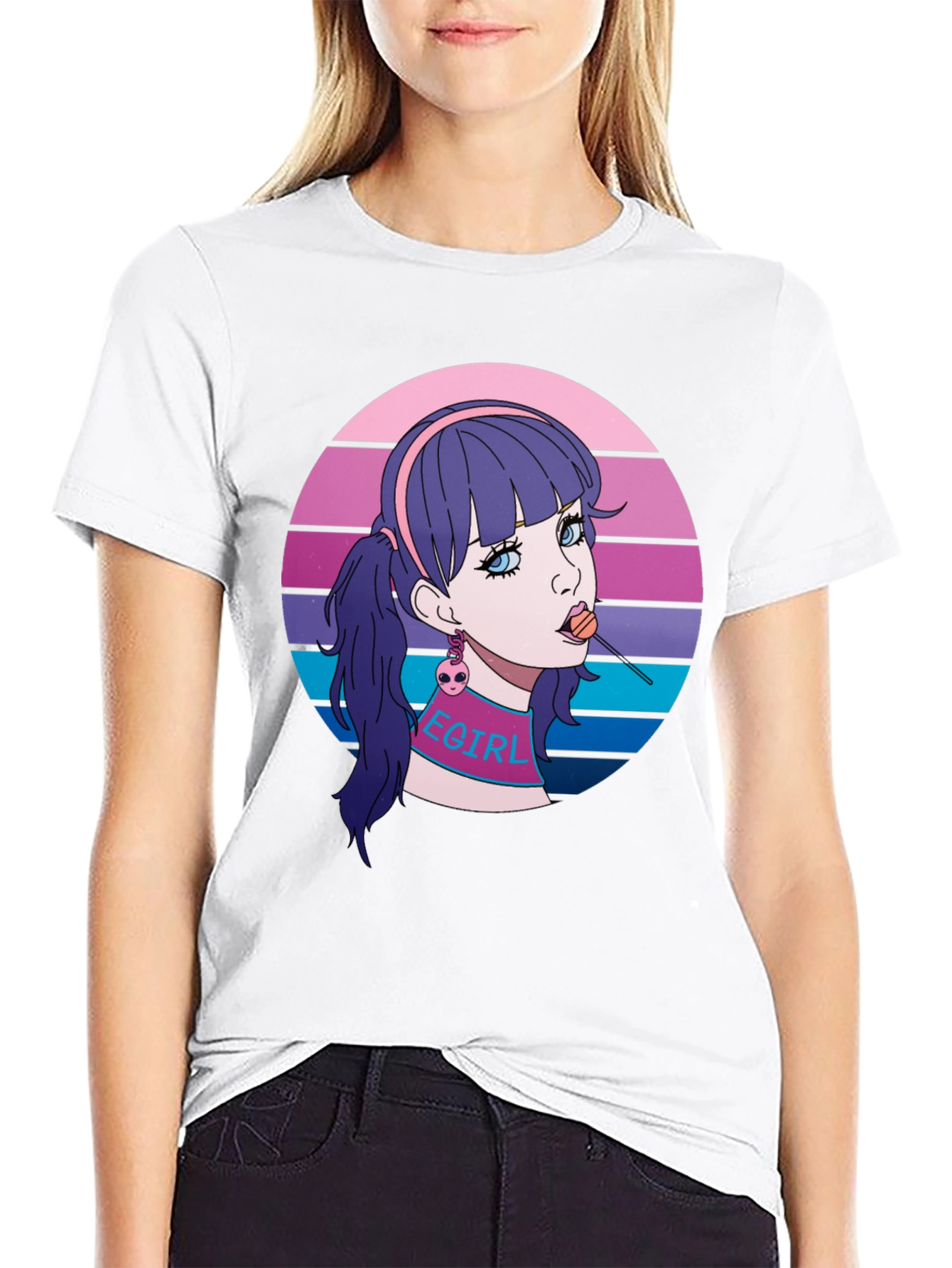Egirl Aesthetic T-Shirt - Retro Vaporwave Tee