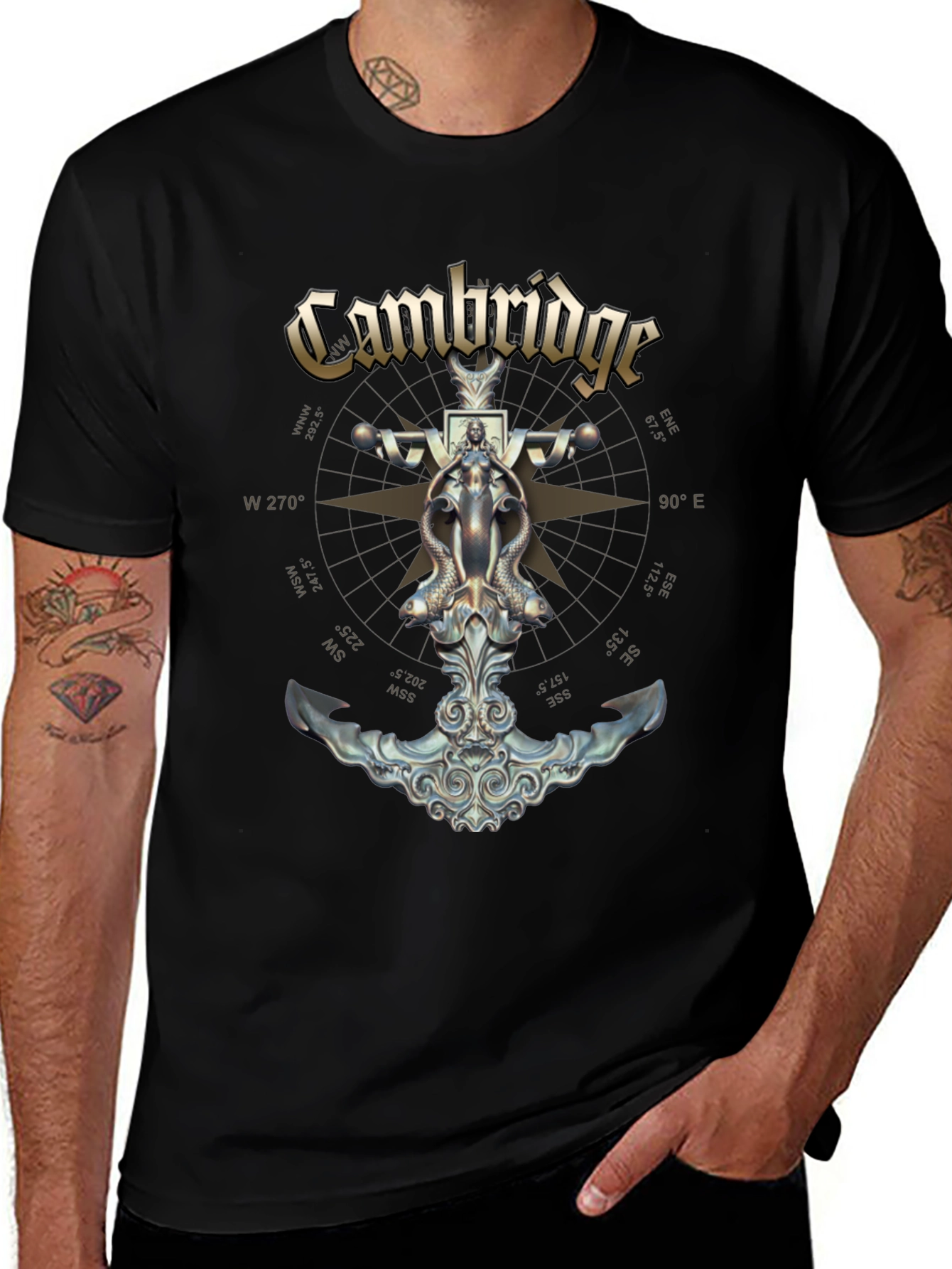 Cambridge Nautical Anchor Graphic T-Shirt