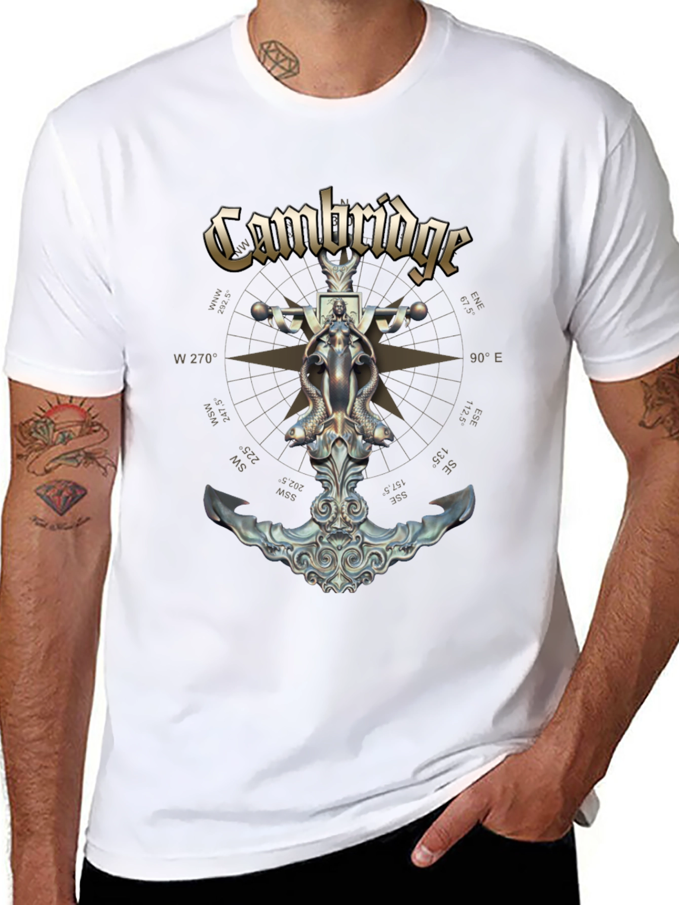 Cambridge Nautical Anchor Graphic T-Shirt