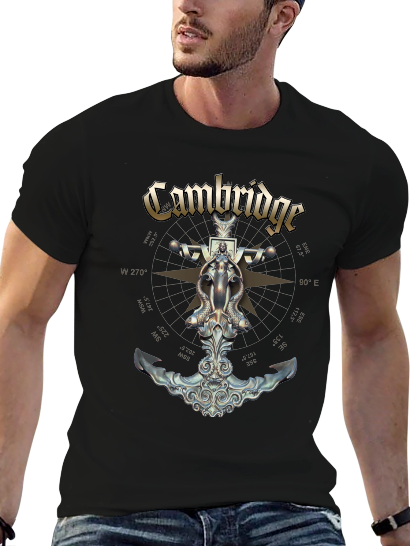 Cambridge Nautical Anchor Graphic T-Shirt