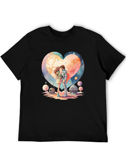Space Romance Graphic T-Shirt