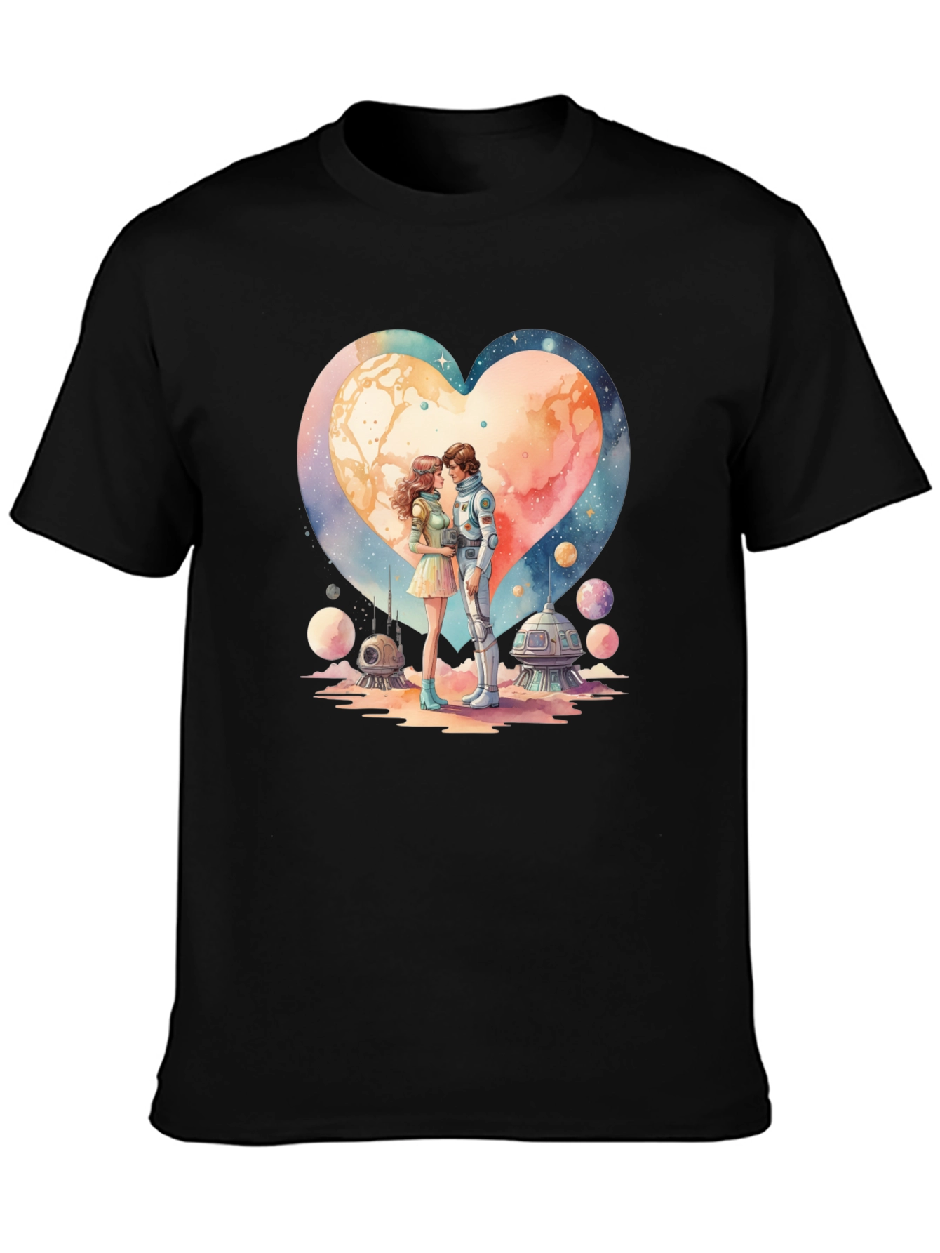 Space Romance Graphic T-Shirt