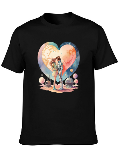 Space Romance Graphic T-Shirt