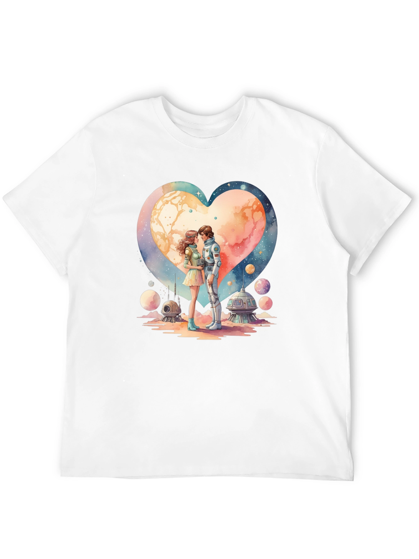 Space Romance Graphic T-Shirt