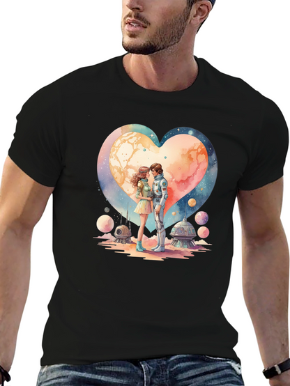 Space Romance Graphic T-Shirt