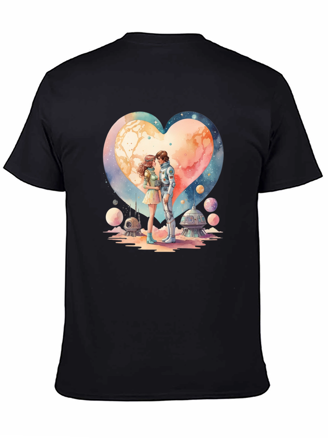 Space Romance Graphic T-Shirt