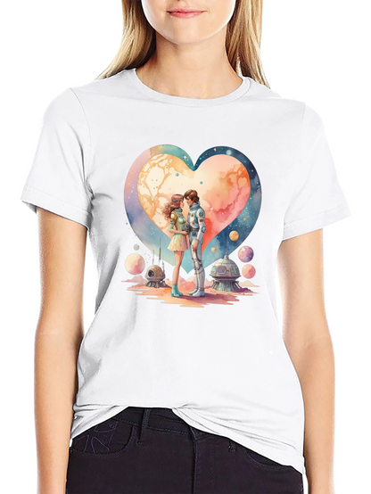 Space Romance Graphic T-Shirt