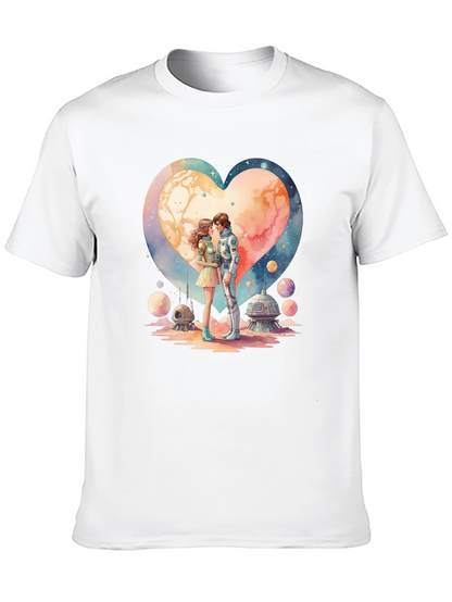 Space Romance Graphic T-Shirt