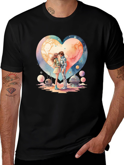 Space Romance Graphic T-Shirt