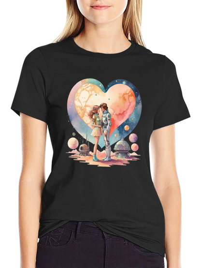 Space Romance Graphic T-Shirt