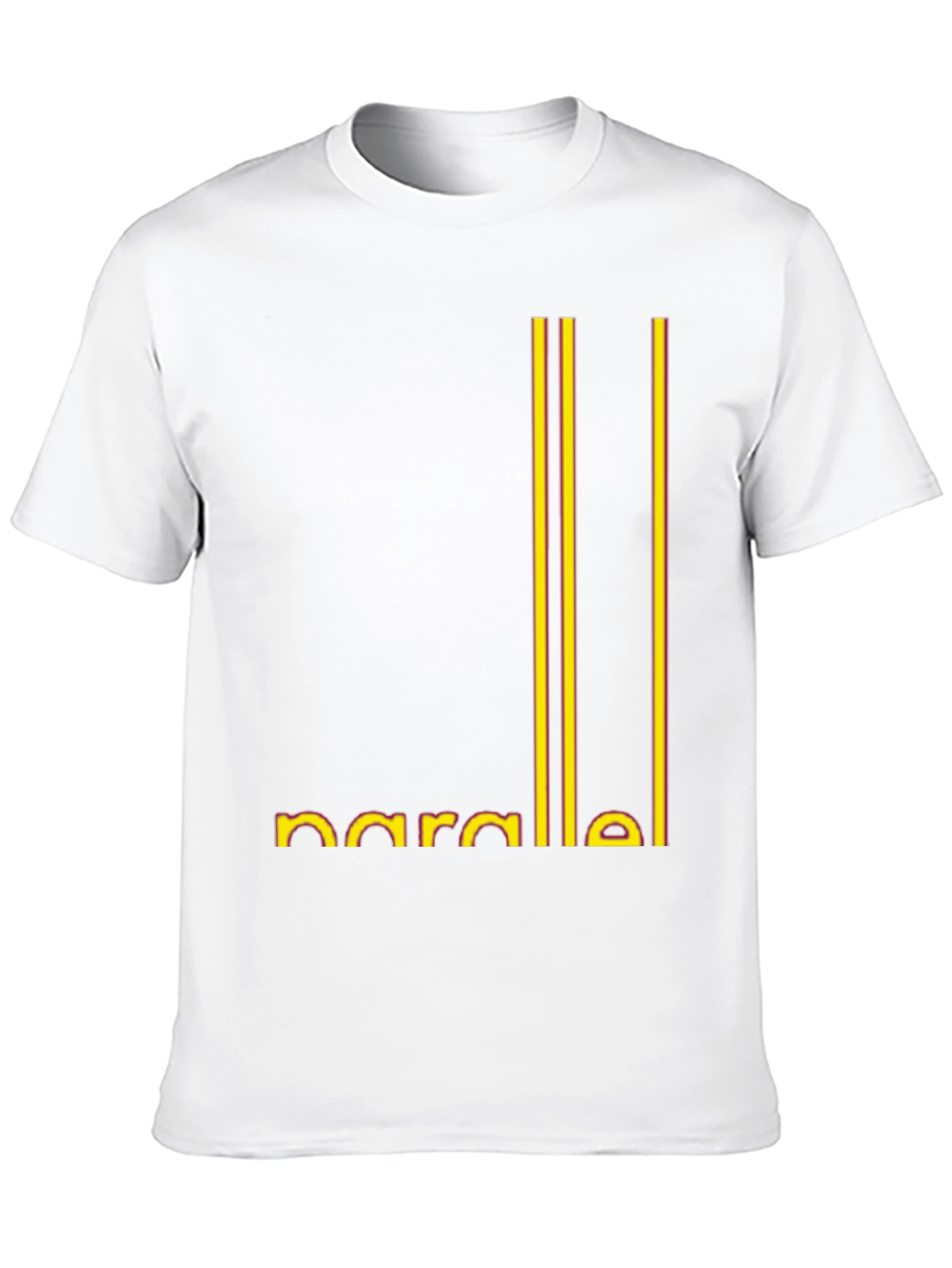 Parallel Lines Graphic Black T-Shirt