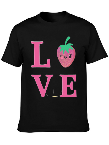 Love Strawberry Graphic T-Shirt