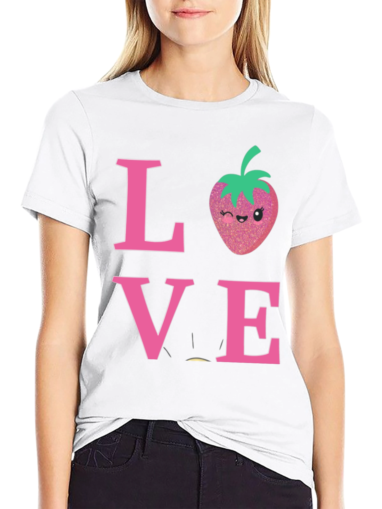 Love Strawberry Graphic T-Shirt