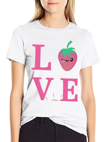 Love Strawberry Graphic T-Shirt