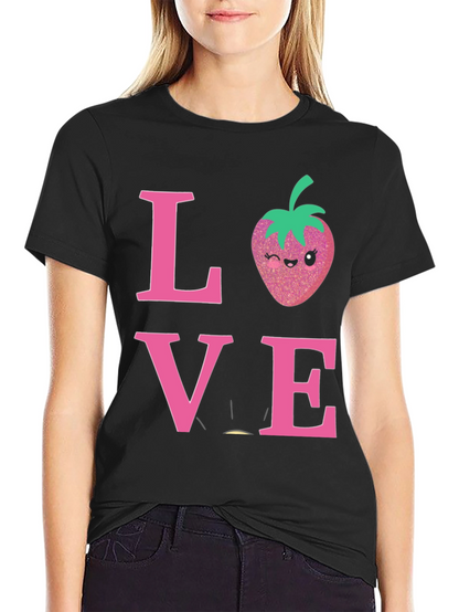 Love Strawberry Graphic T-Shirt